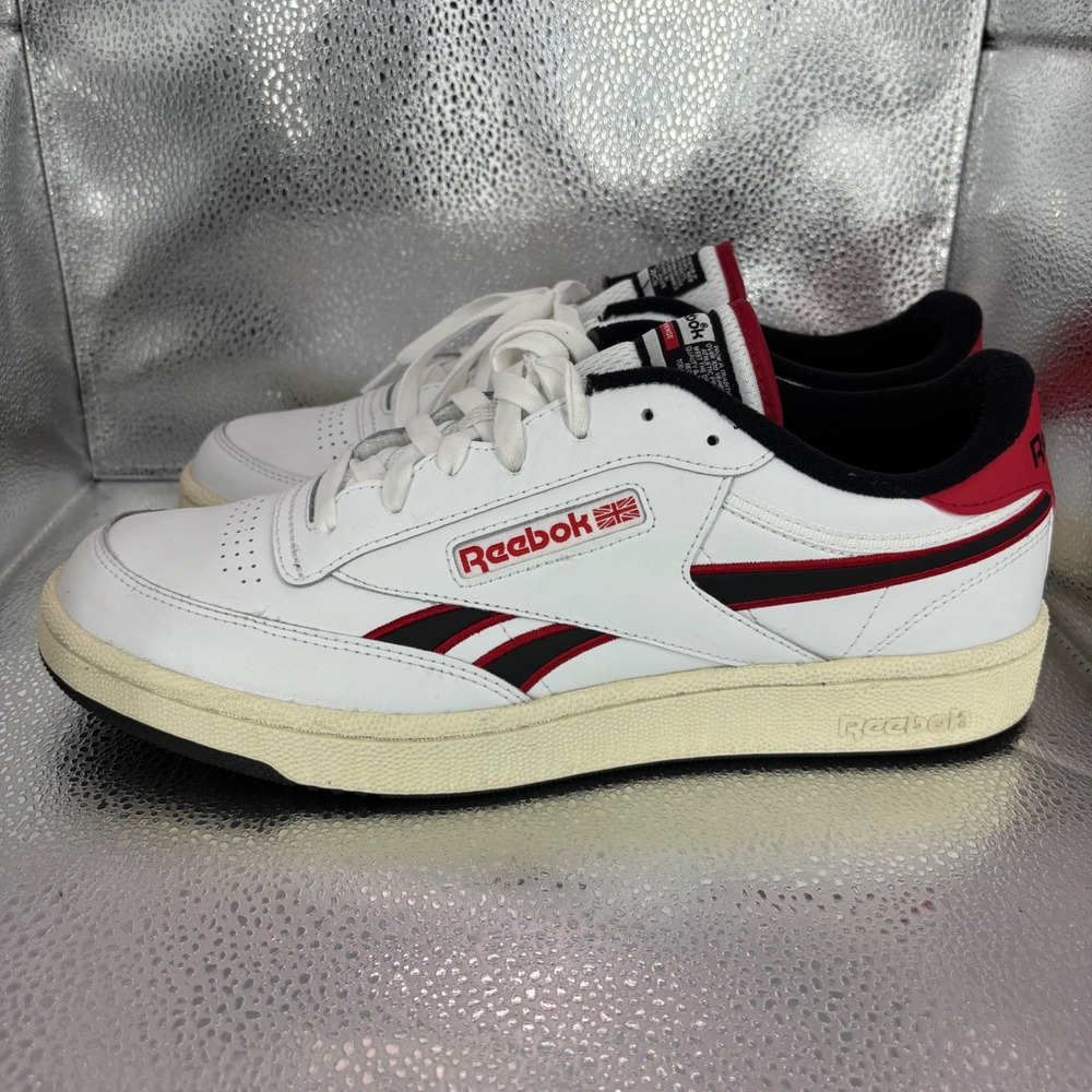 Reebok Club C Revenge Mens Sneakers White Red Black 1000200019 Size 11.5 - Picture 3 of 7